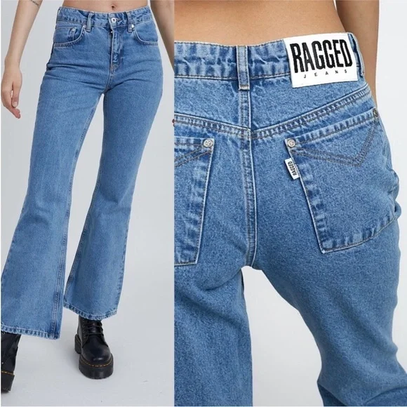 NWT Free People x Ragged Priest Dakota Bootcut Jean in Light Blue Size 32 - Picture 2 of 8